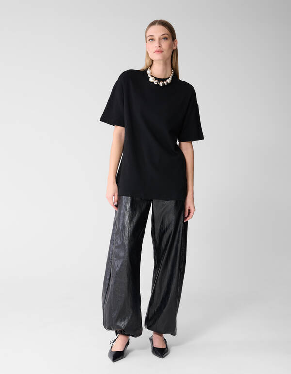 Oversized Basis T-shirt Zwart SHOEBY WOMEN