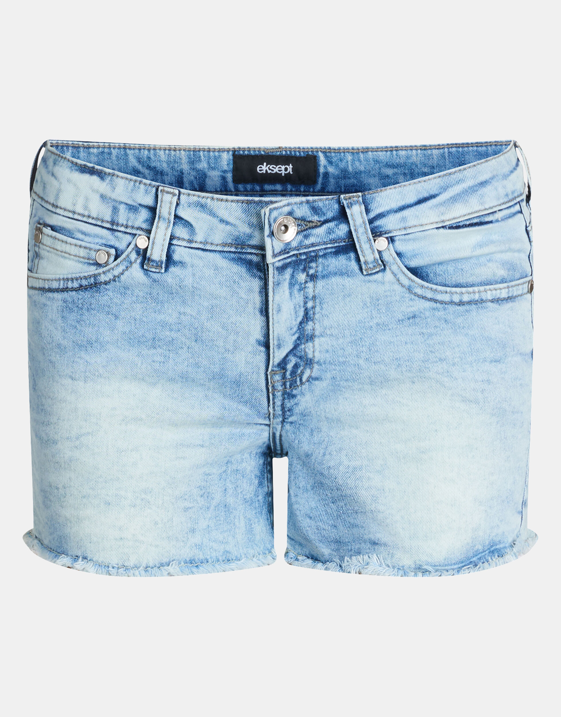 Korte Broek Heren - Slim Fit Biker Denim Pocket Jeans - Blauw - Style Italy