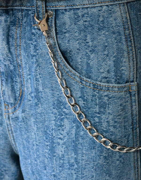 Jacquard Barrel Fit Jeans Blauw SHOEBY WOMEN