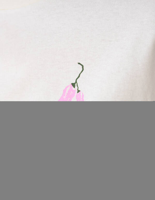 Pepper Artwork T-shirt Gebroken Wit SHOEBY WOMEN