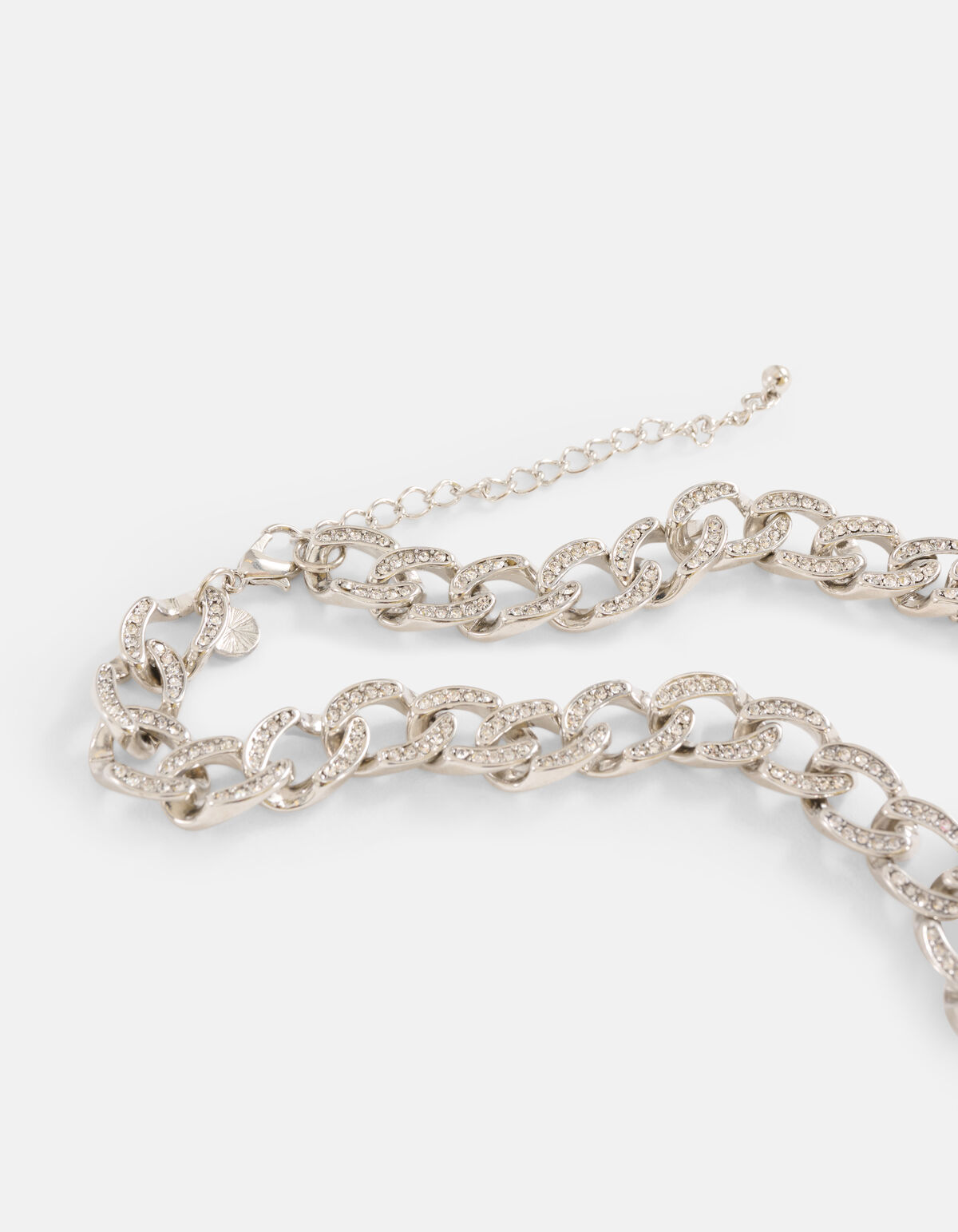 Strass Chain Ketting Zilver SHOEBY ACCESSOIRES