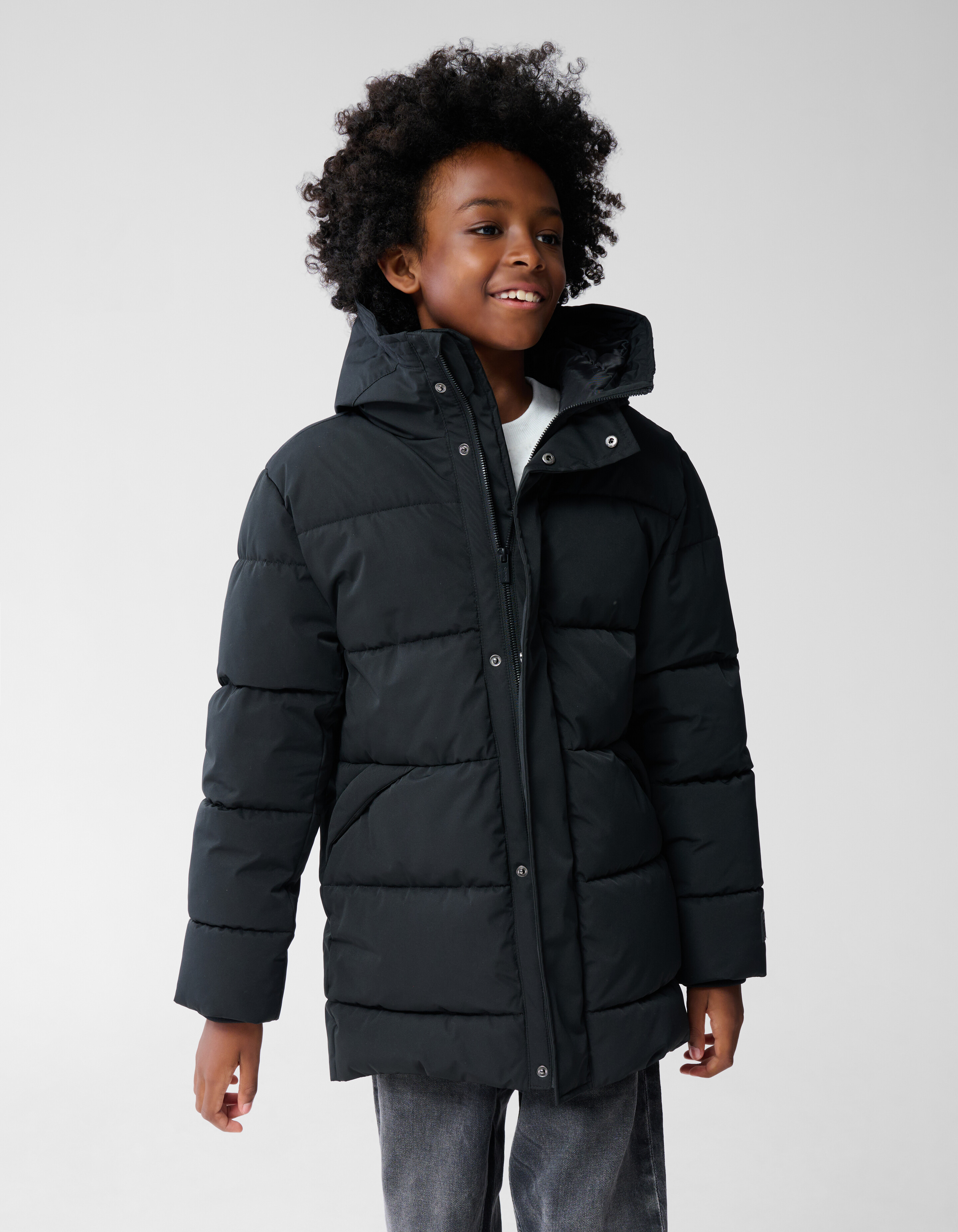 Lange Puffer Jas Zwart SHOEBY BOYS