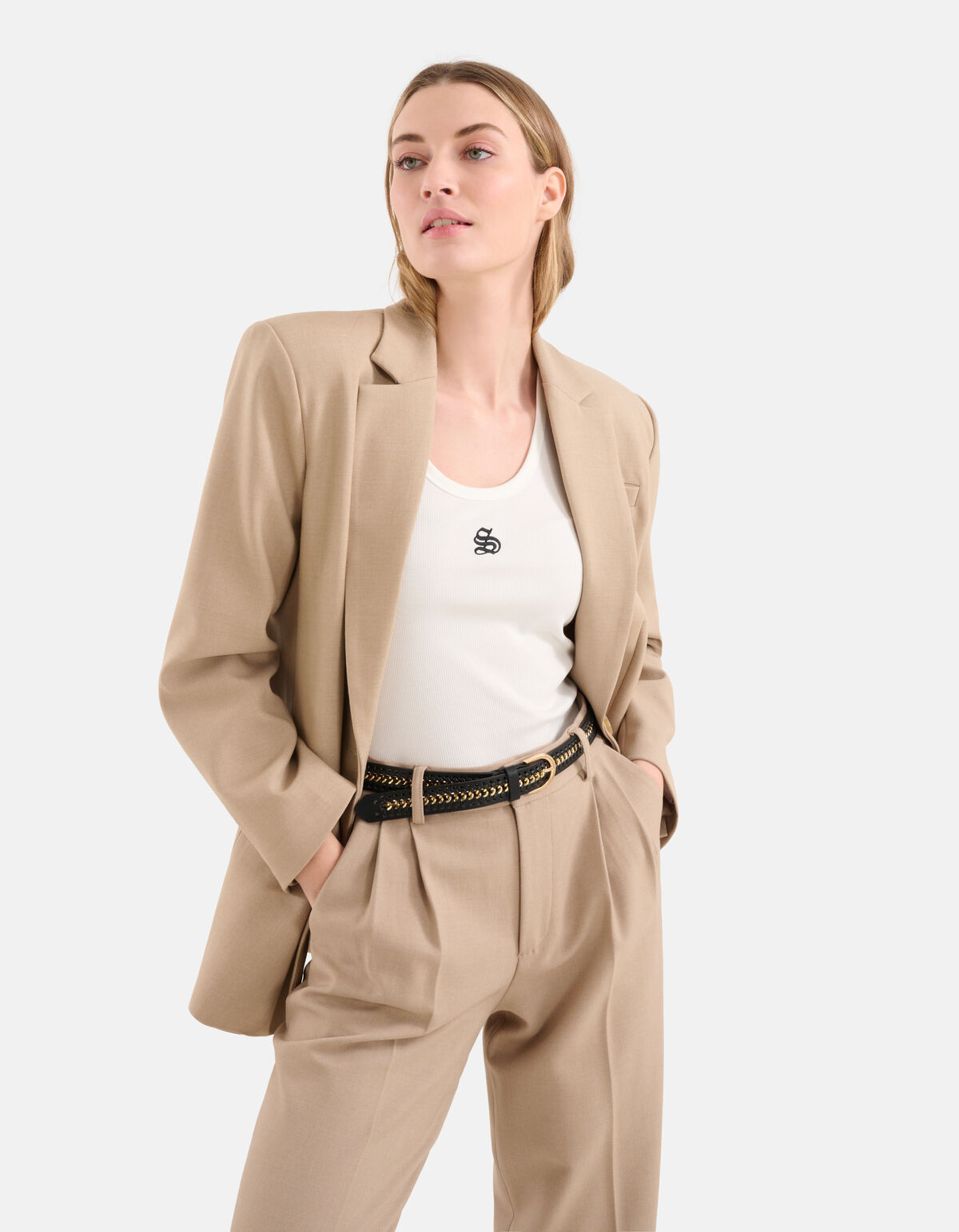 Braided Chain Riem Zwart SHOEBY ACCESSOIRES