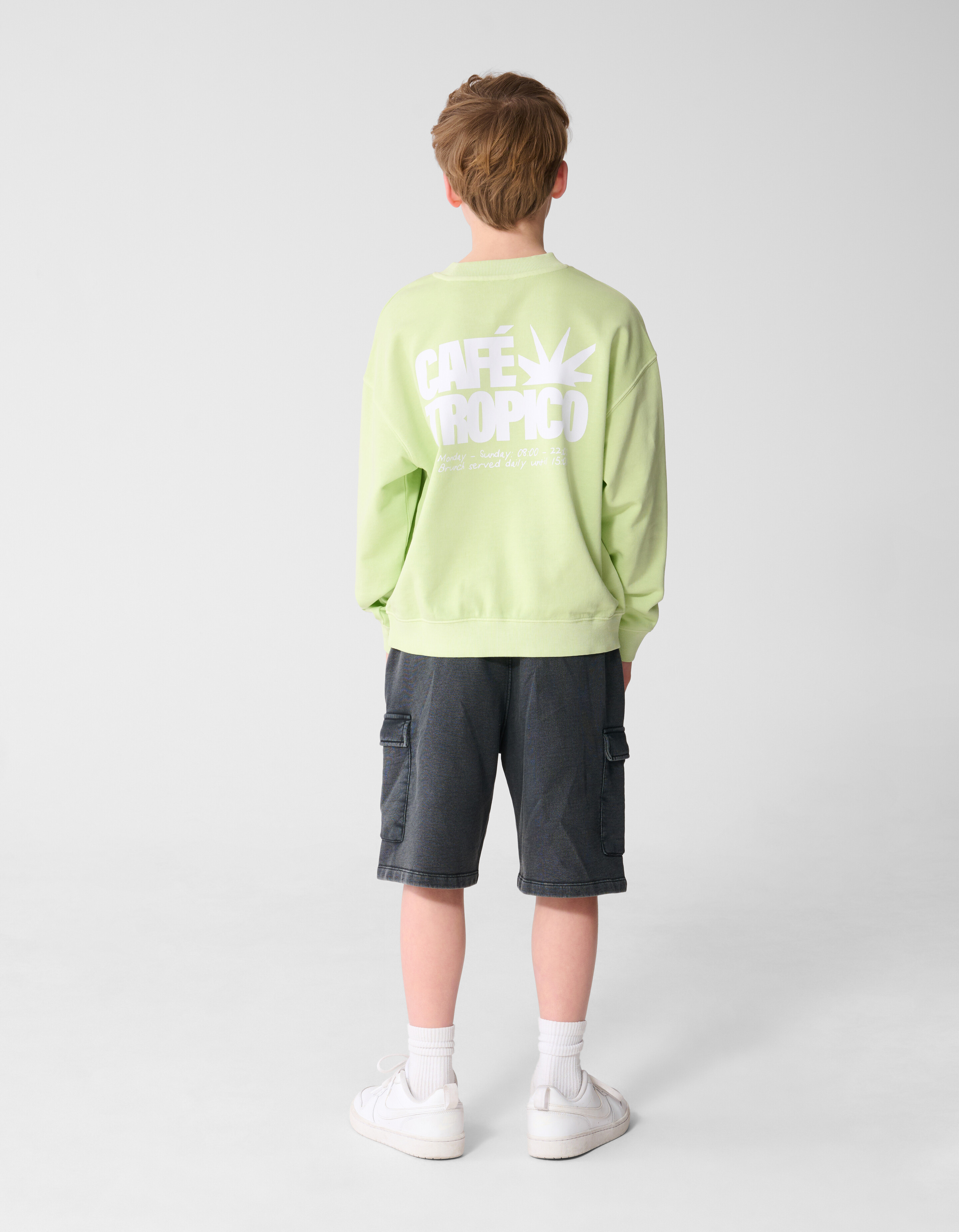 Loose Fit Cargo Short Donkergrijs SHOEBY BOYS