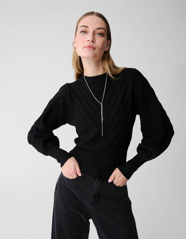 Glitter Gebreide Trui Zwart SHOEBY WOMEN