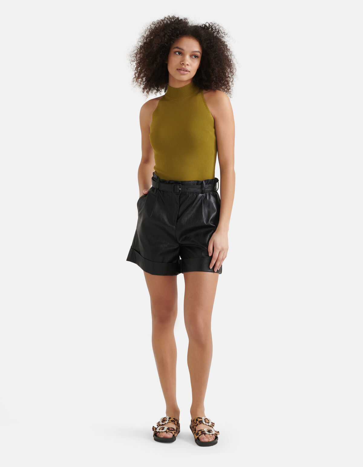 Halter Top Olijfgroen SHOEBY WOMEN