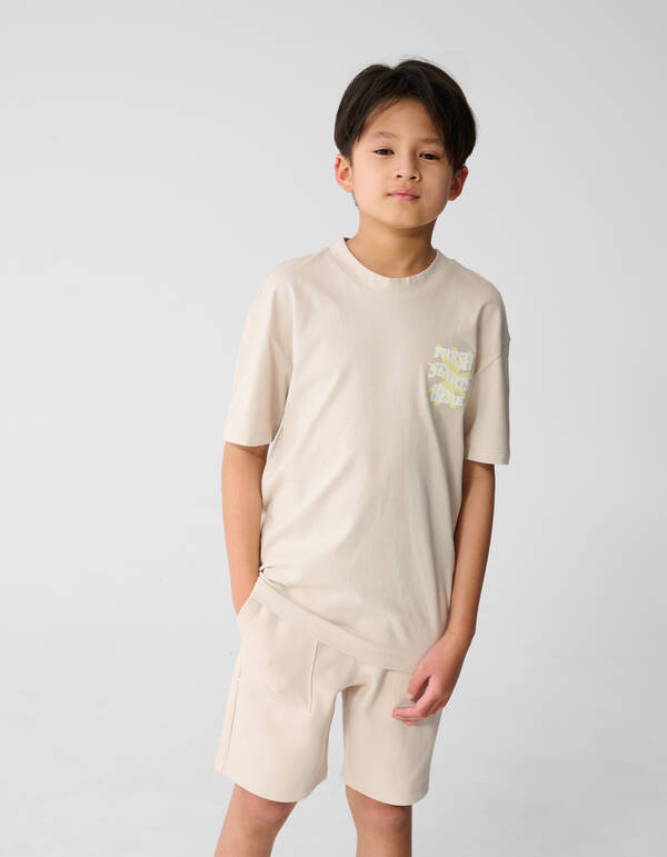 Fresh Artwork T-shirt Beige SHOEBY BOYS