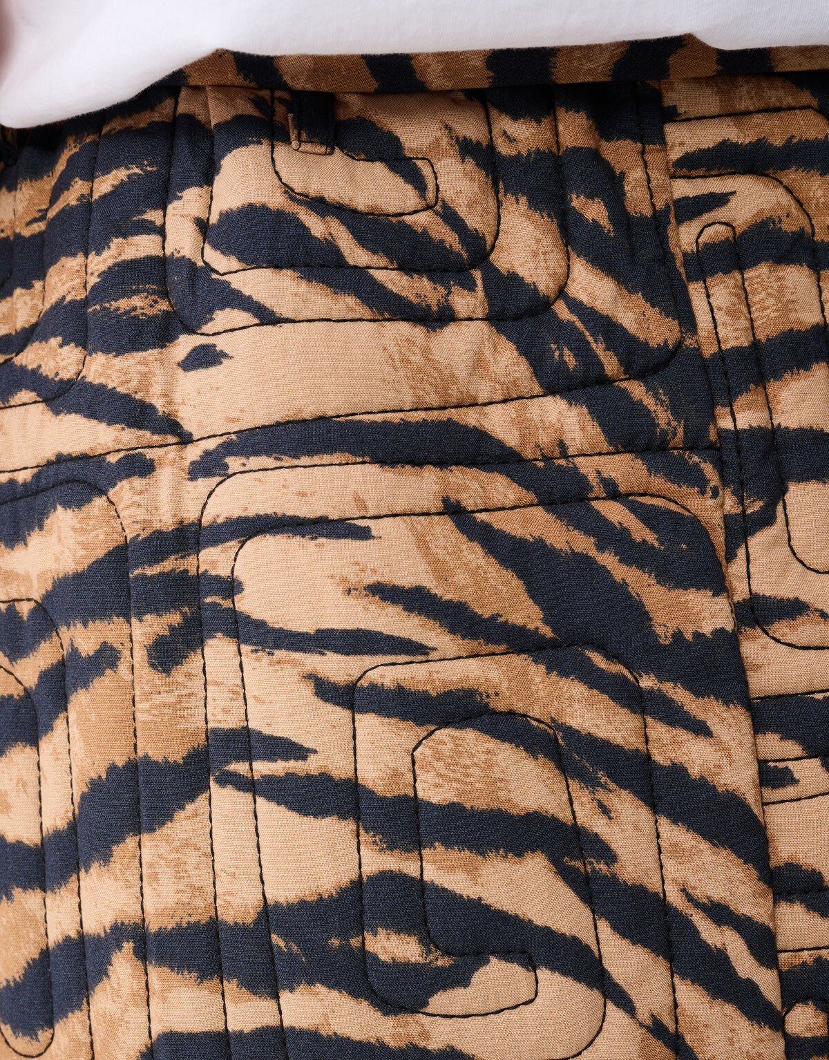 Quilted Tijger Mini Rok Bruin SHOEBY WOMEN