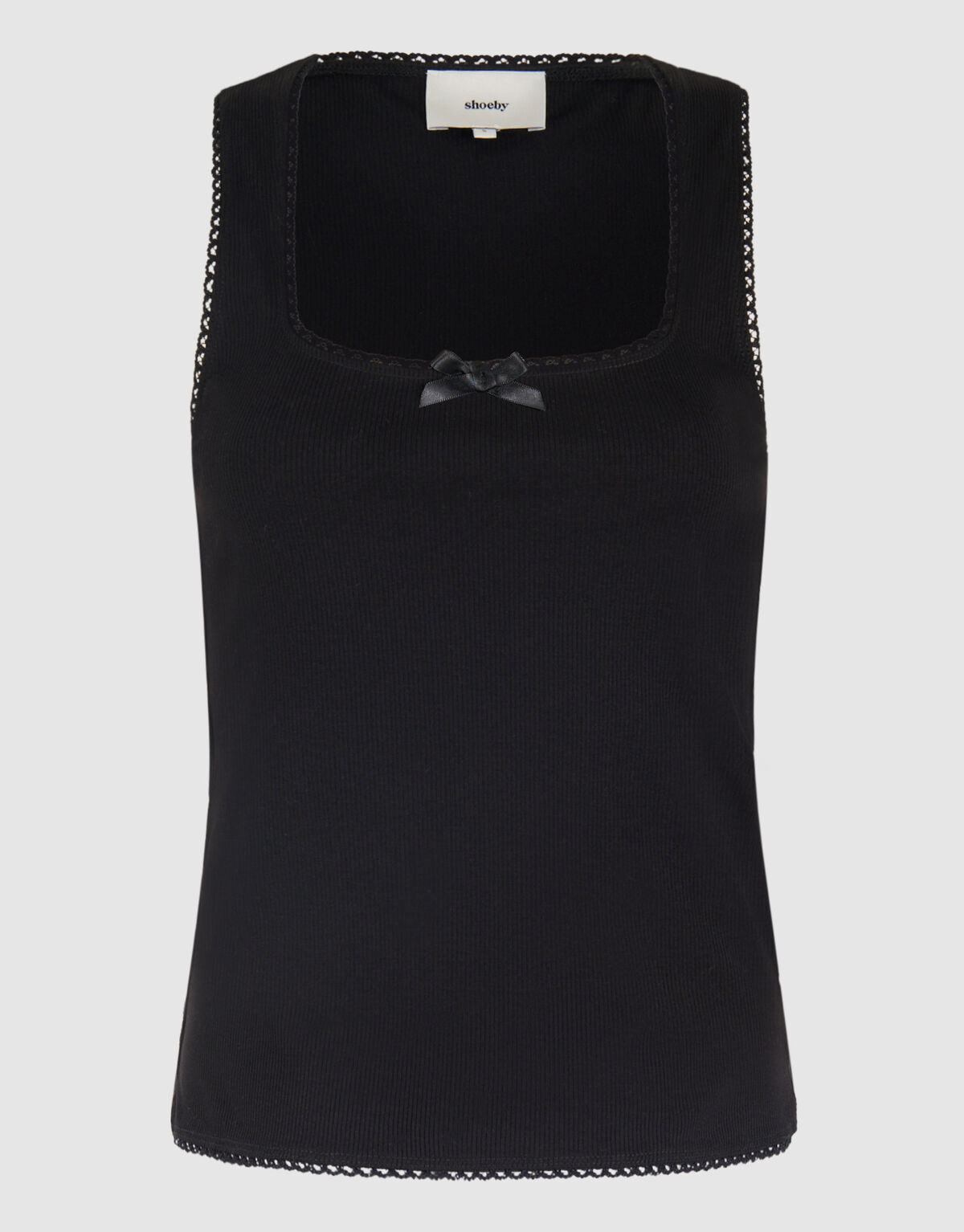 Basic Strik Top Zwart SHOEBY WOMEN