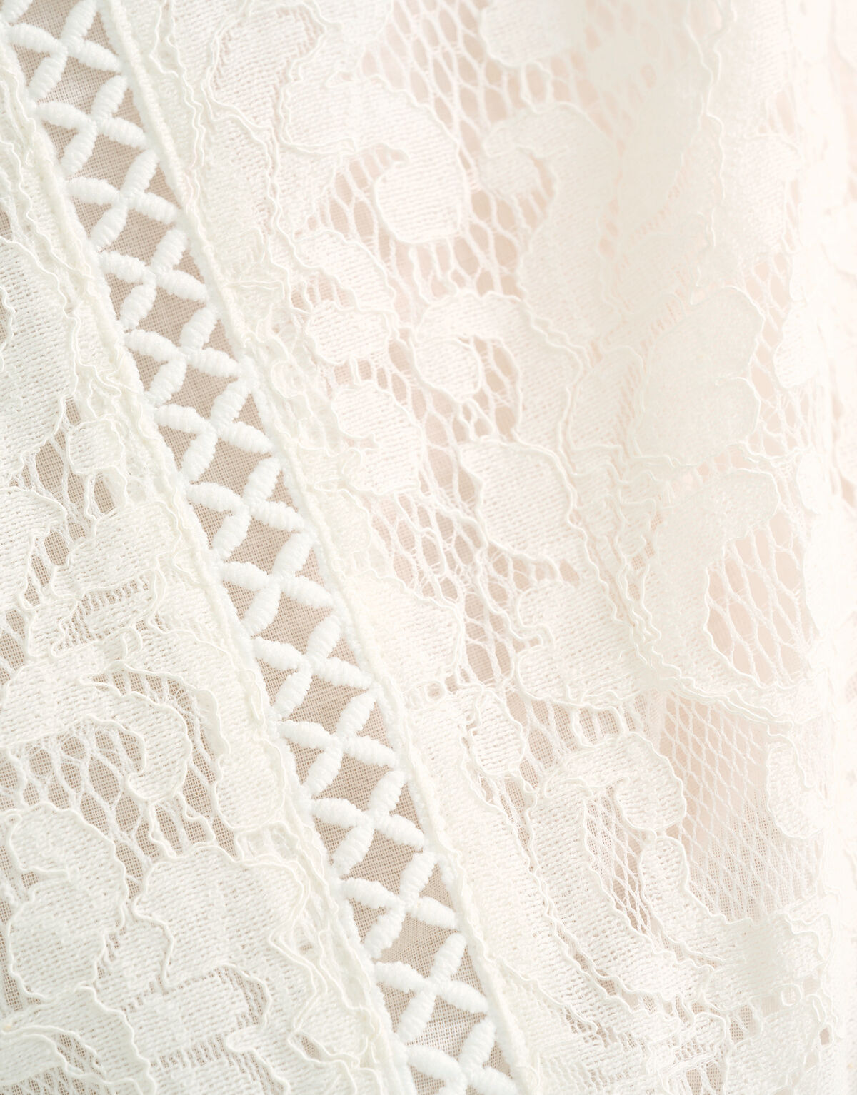 Kanten Top Gebroken Wit SHOEBY WOMEN