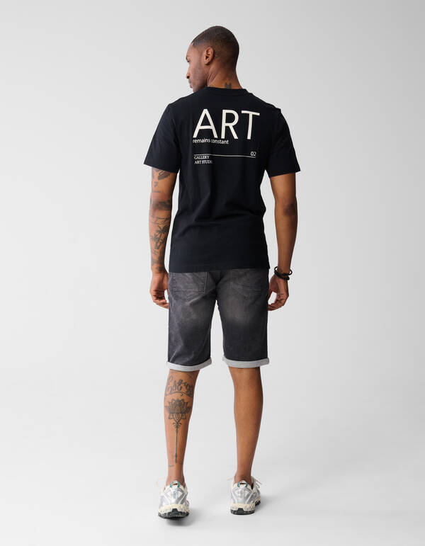Art Artwork T-shirt Zwart SHOEBY MEN