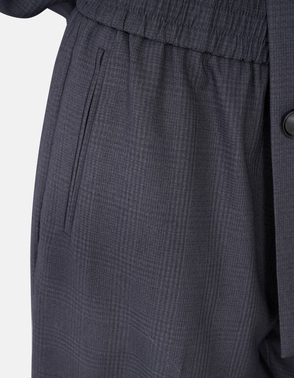 Ruiten Wide Leg Fit Broek Donkergrijs SHOEBY WOMEN