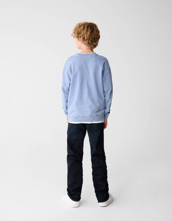 Washed Sweater Lichtblauw SHOEBY BOYS