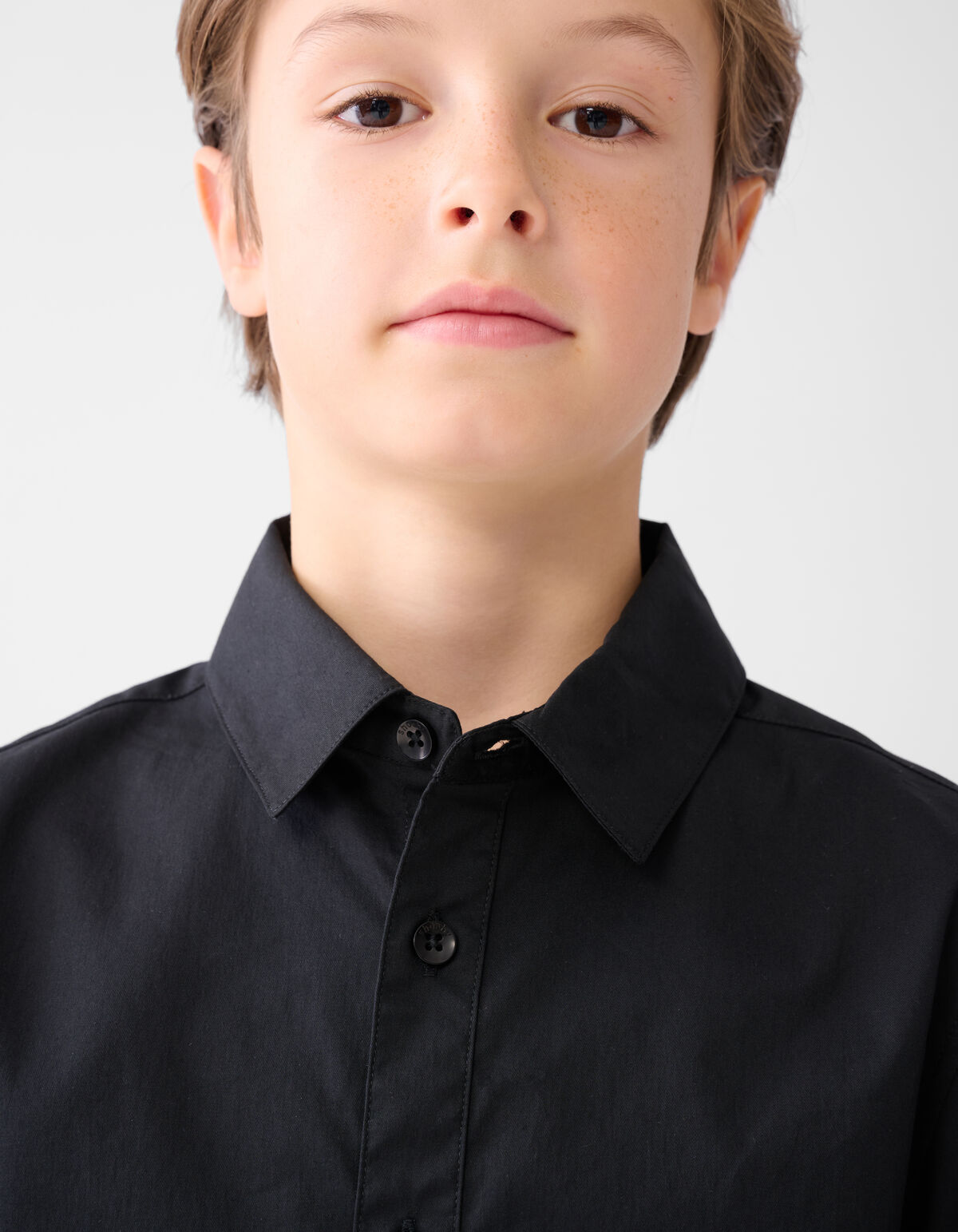 Basis Overhemd Zwart SHOEBY BOYS