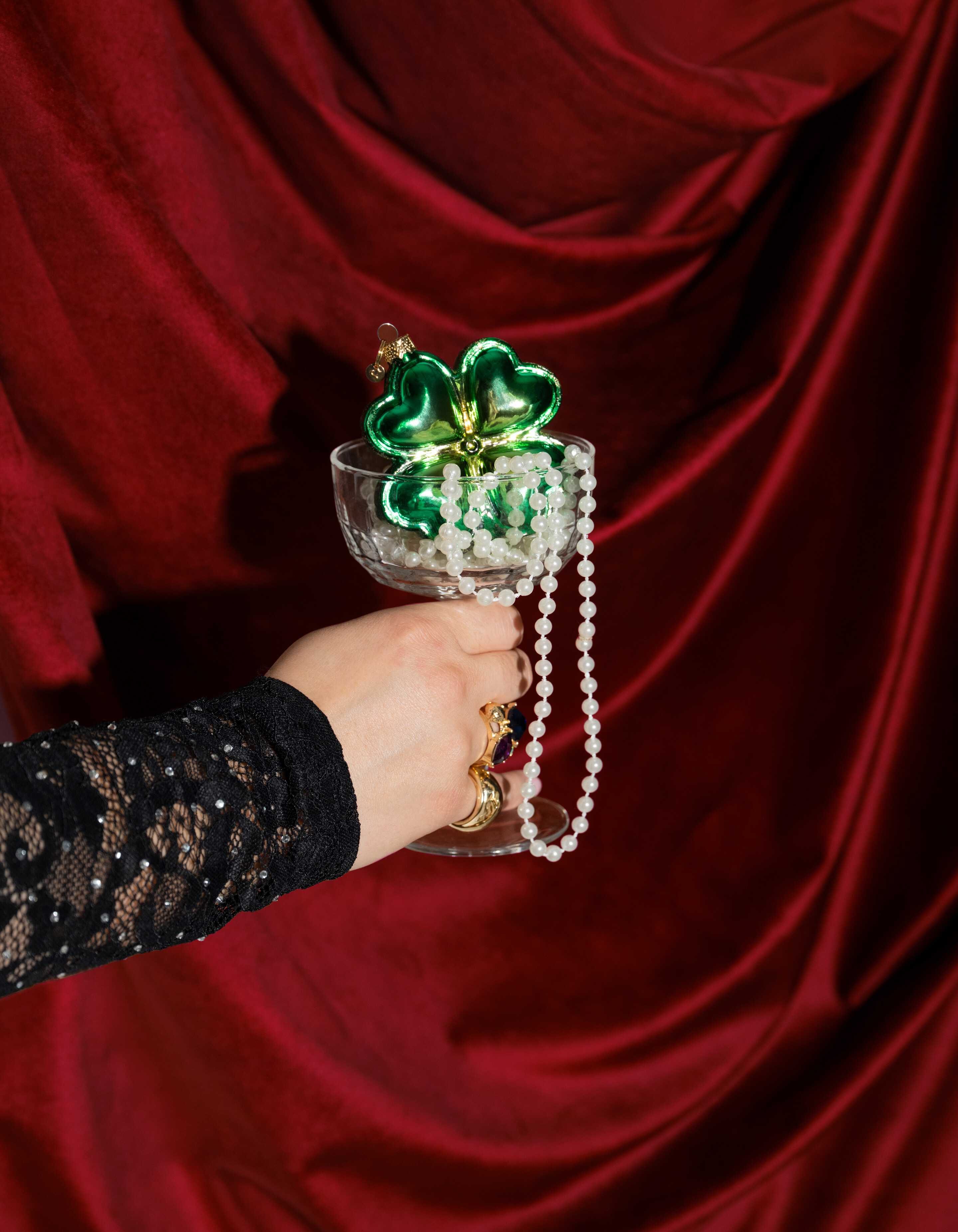 Klaver Kerstbal Groen By Fred SHOEBY ACCESSOIRES