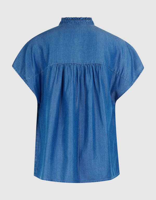 Button Top Blauw SHOEBY WOMEN