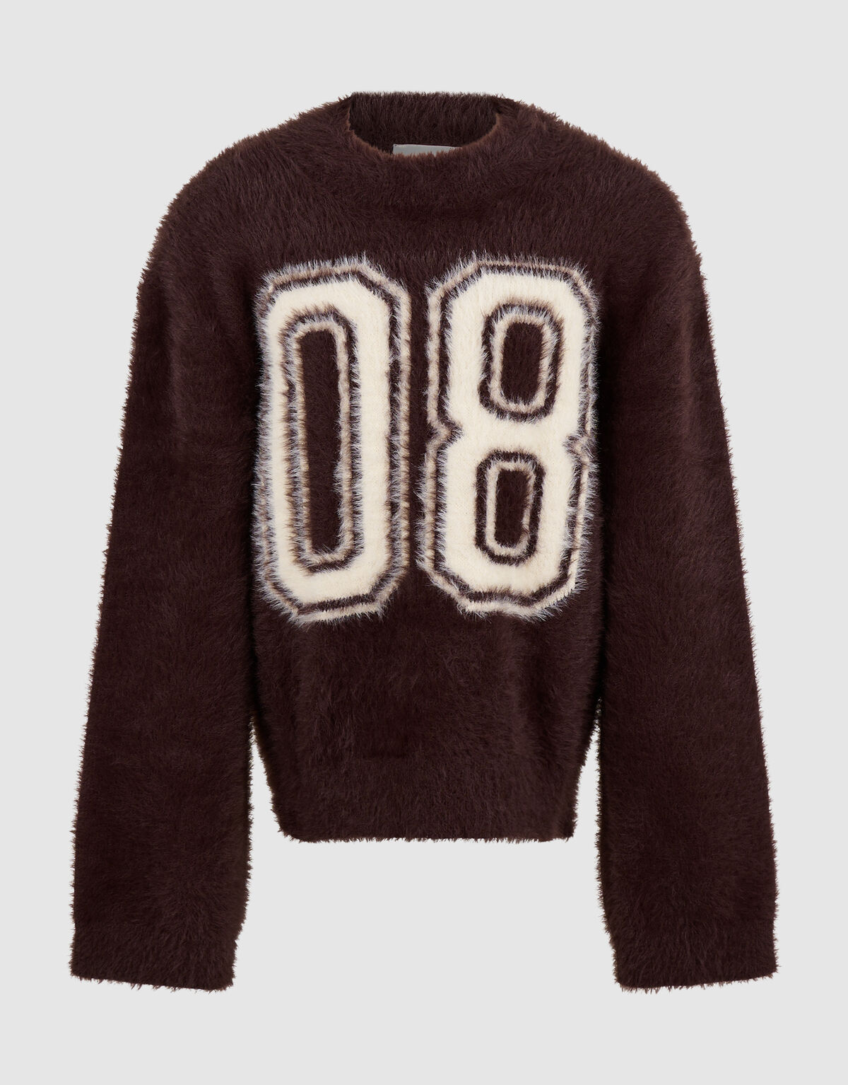 Hairy Varsity Gebreide Trui Donkerbruin SHOEBY GIRLS