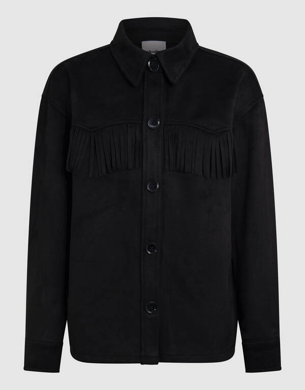 Suede Blouse Zwart SHOEBY GIRLS