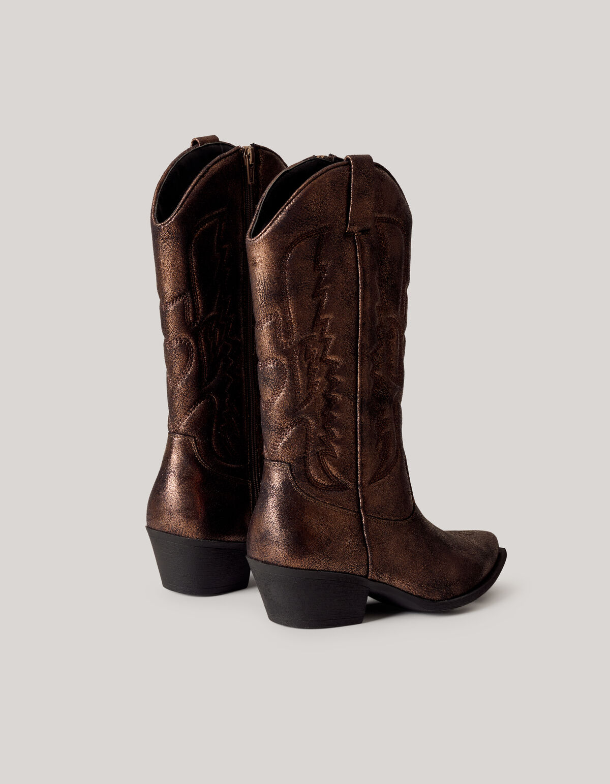 Metallic Cowboylaarzen Bruin SCHOENEN SHOEBY