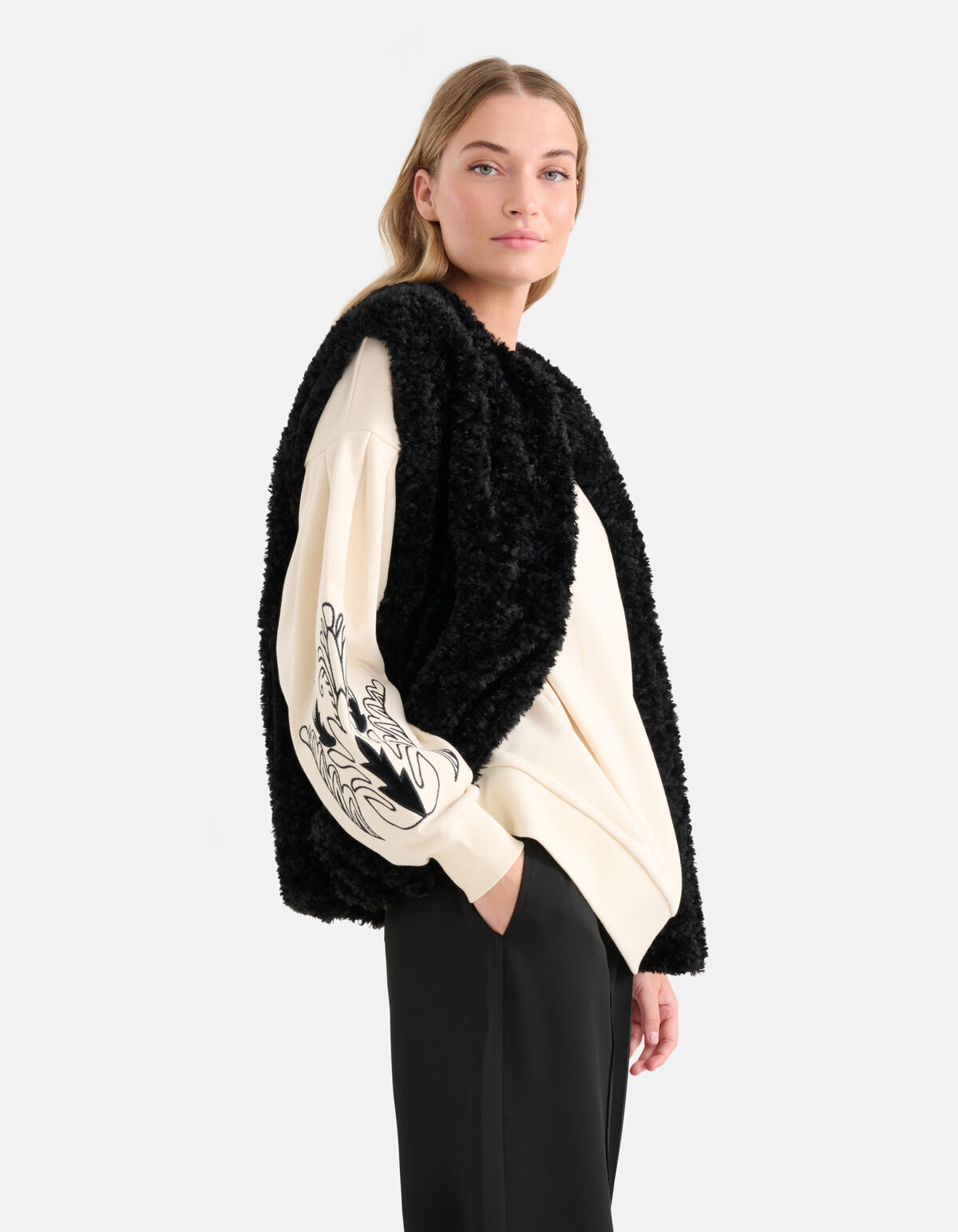 Embroidery Sweater Gebroken Wit SHOEBY WOMEN