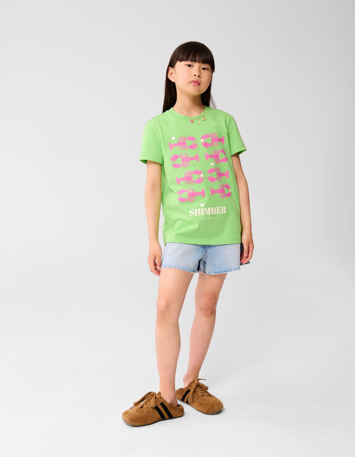 Kreeften Artwork T-shirt Lichtgroen SHOEBY GIRLS