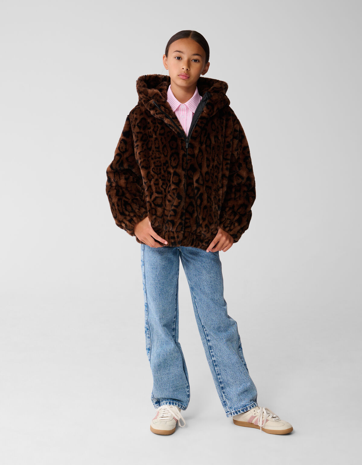 Fur Leopard Jacket Bruin SHOEBY GIRLS