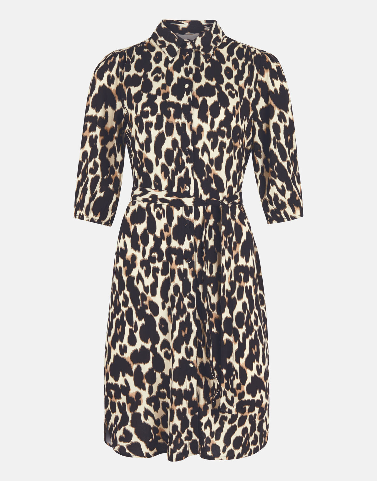 Leopard Midi Jurk Bruin SHOEBY WOMEN