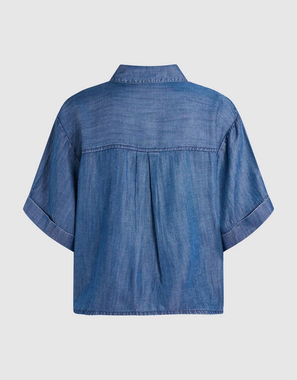 Denim Sequin Blouse Blauw By Mieke SHOEBY WOMEN