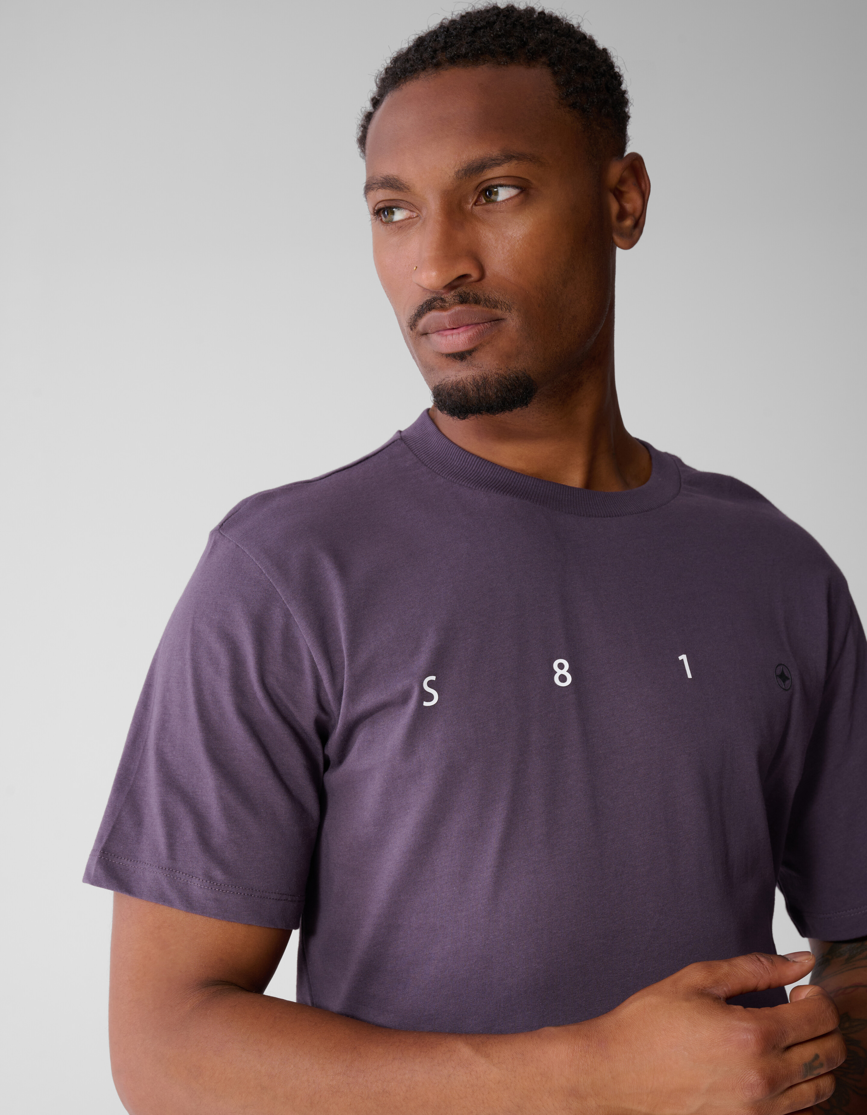 Minimal Artwork T-shirt Paars SHOEBY MEN