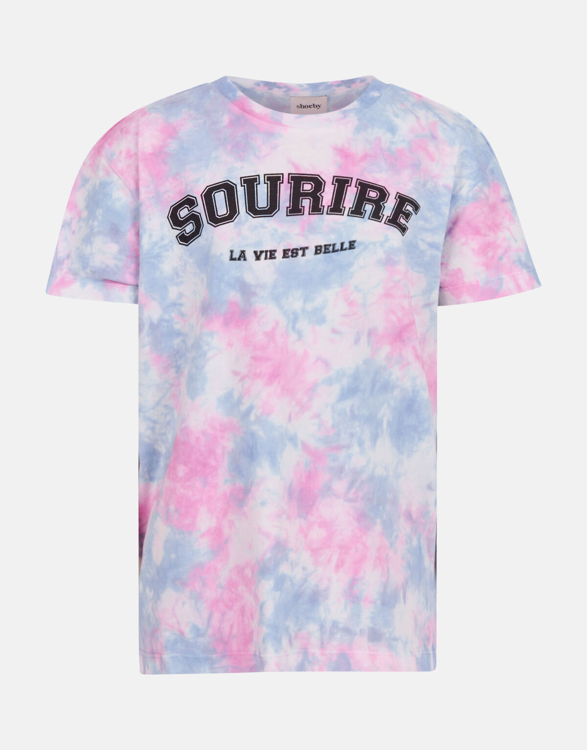 Tie Dye Artwork T-shirt Roze/Blauw SHOEBY GIRLS