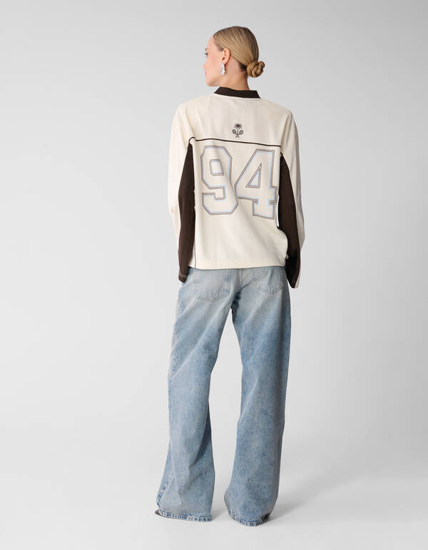 Mid Waist Wide Leg Fit Jeans Blauw SHOEBY WOMEN