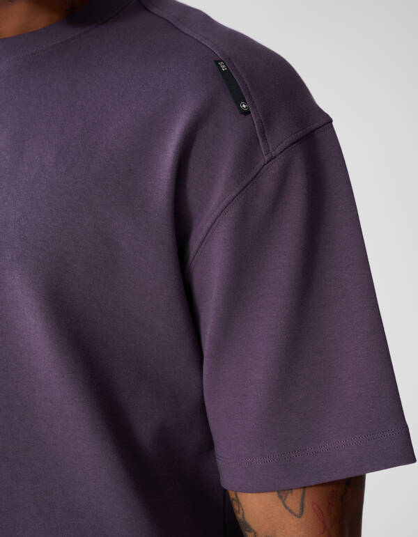 Basis Label T-shirt Paars SHOEBY MEN