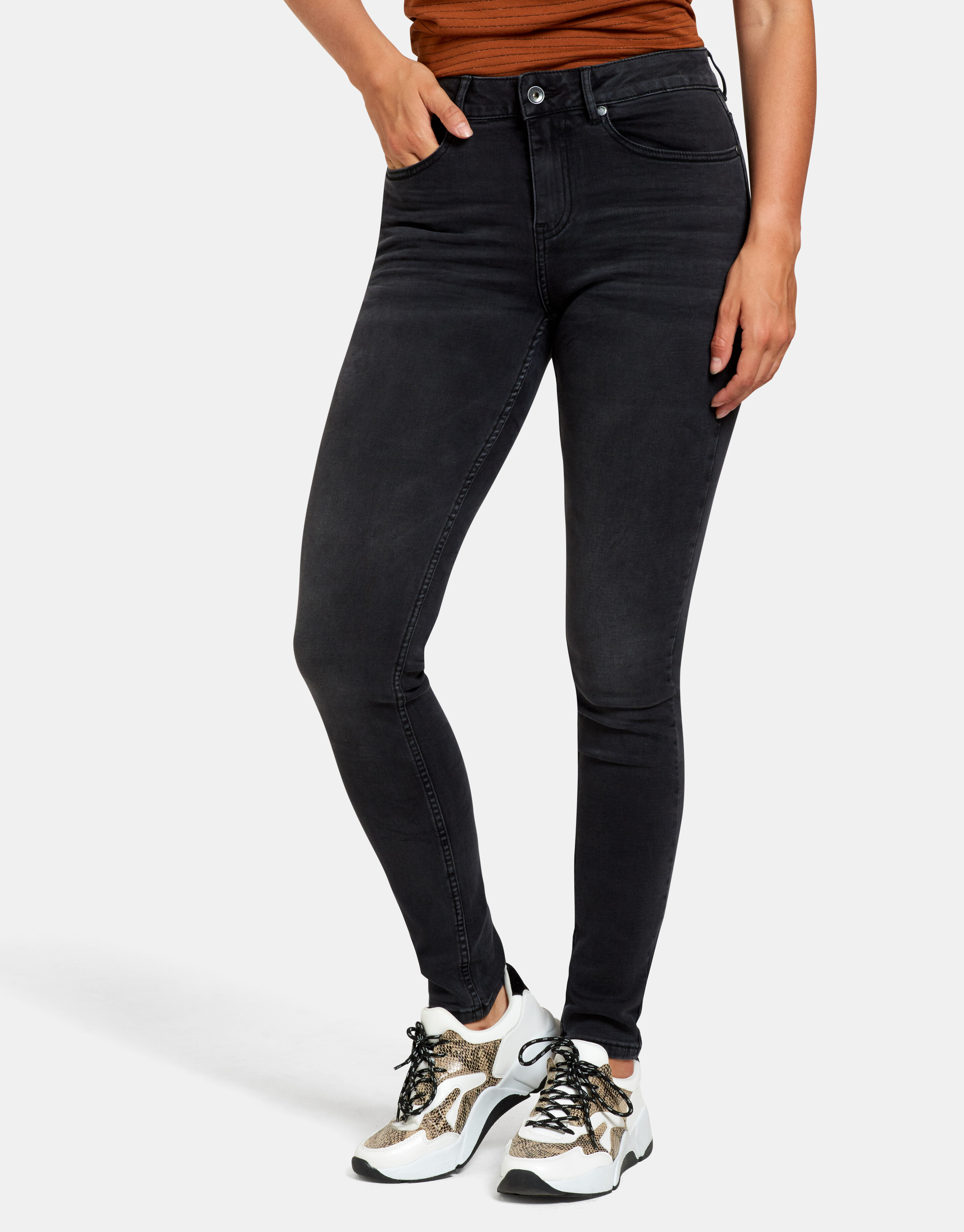 Skinny Jeans Zwart L34 Eksept
