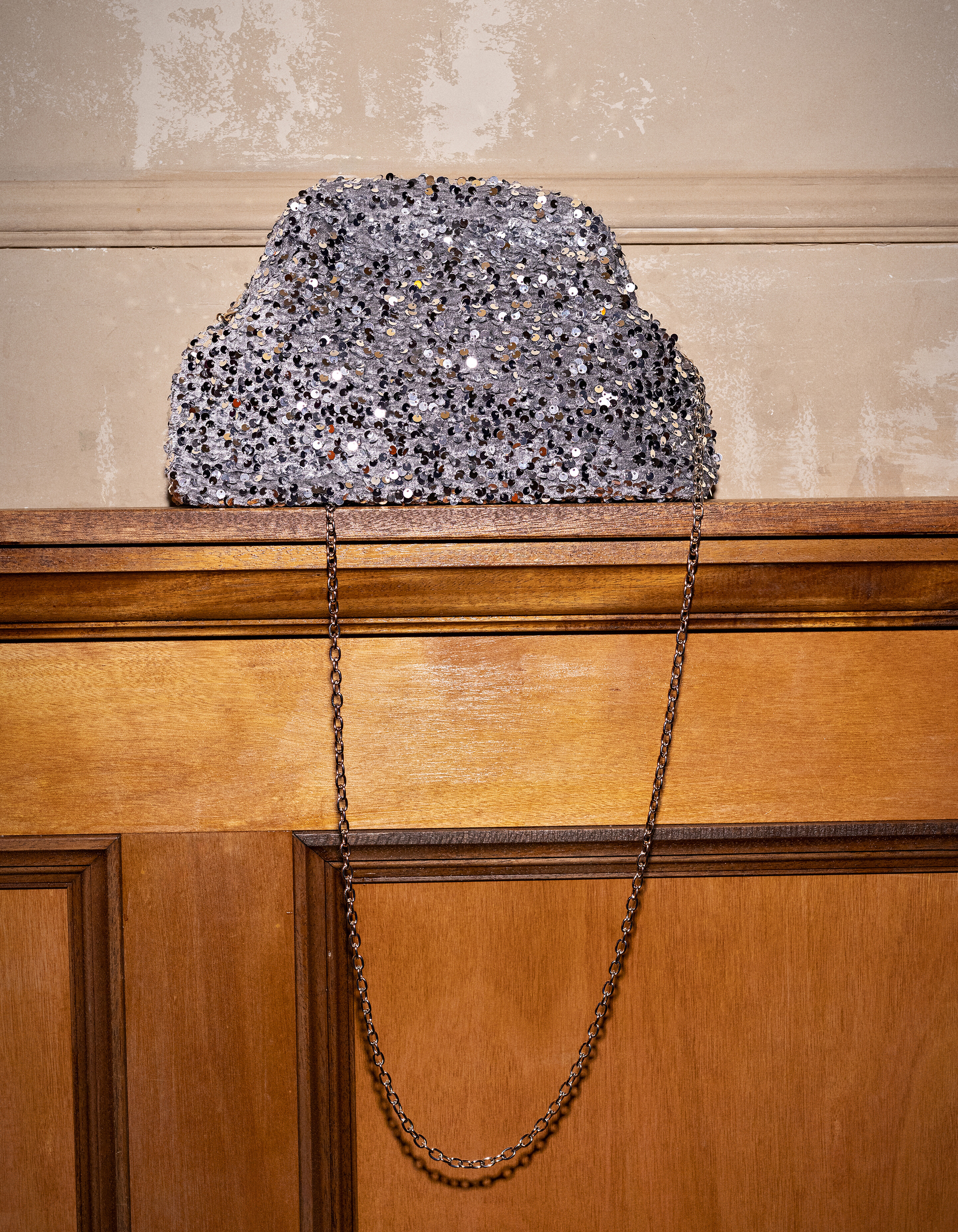 Sequin Clutch Zilver SHOEBY ACCESSOIRES