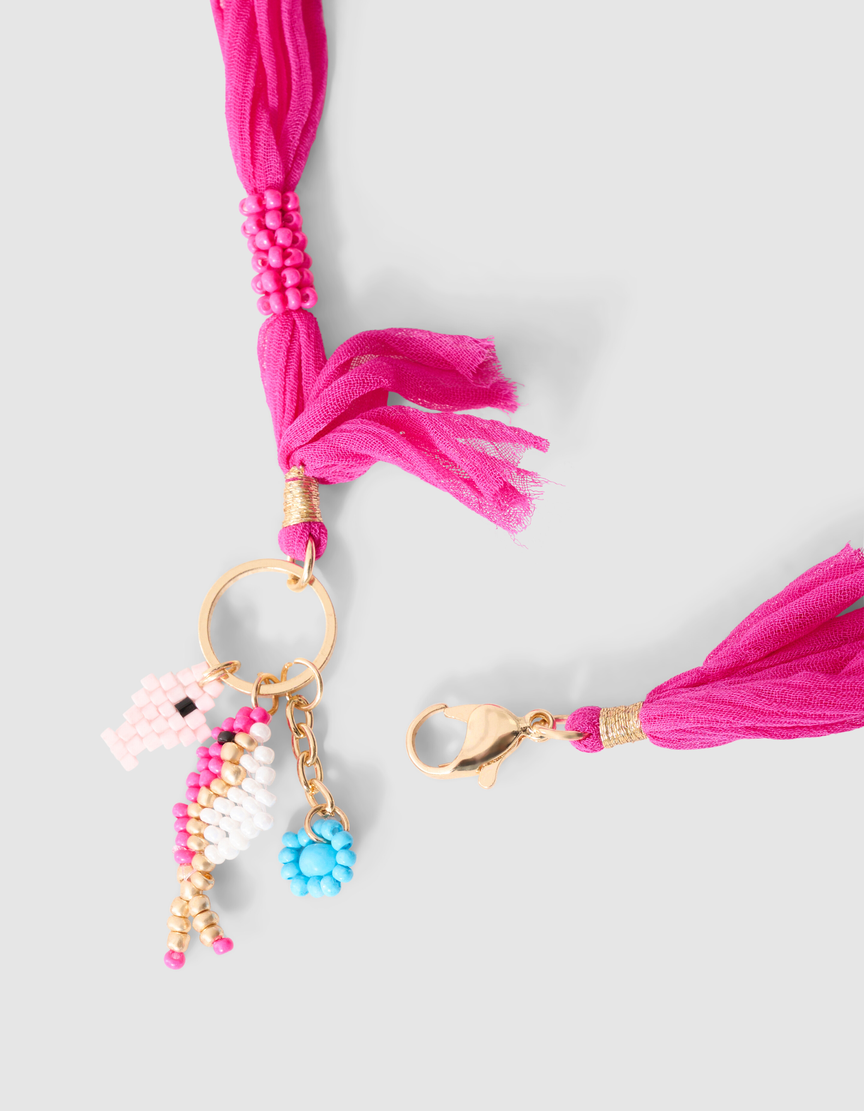 Scarf Beads Ketting Roze SHOEBY GIRLS