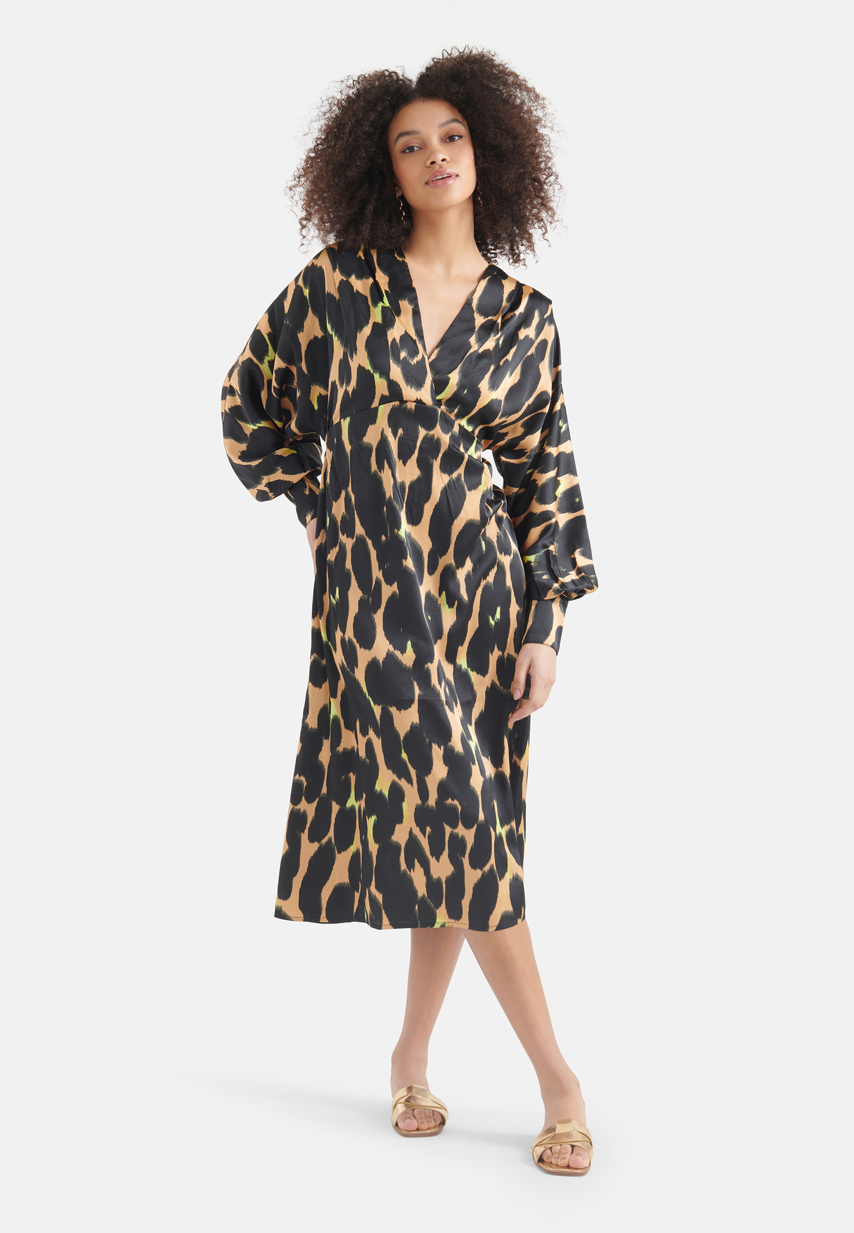 Leopard Maxi Jurk Bruin SHOEBY WOMEN