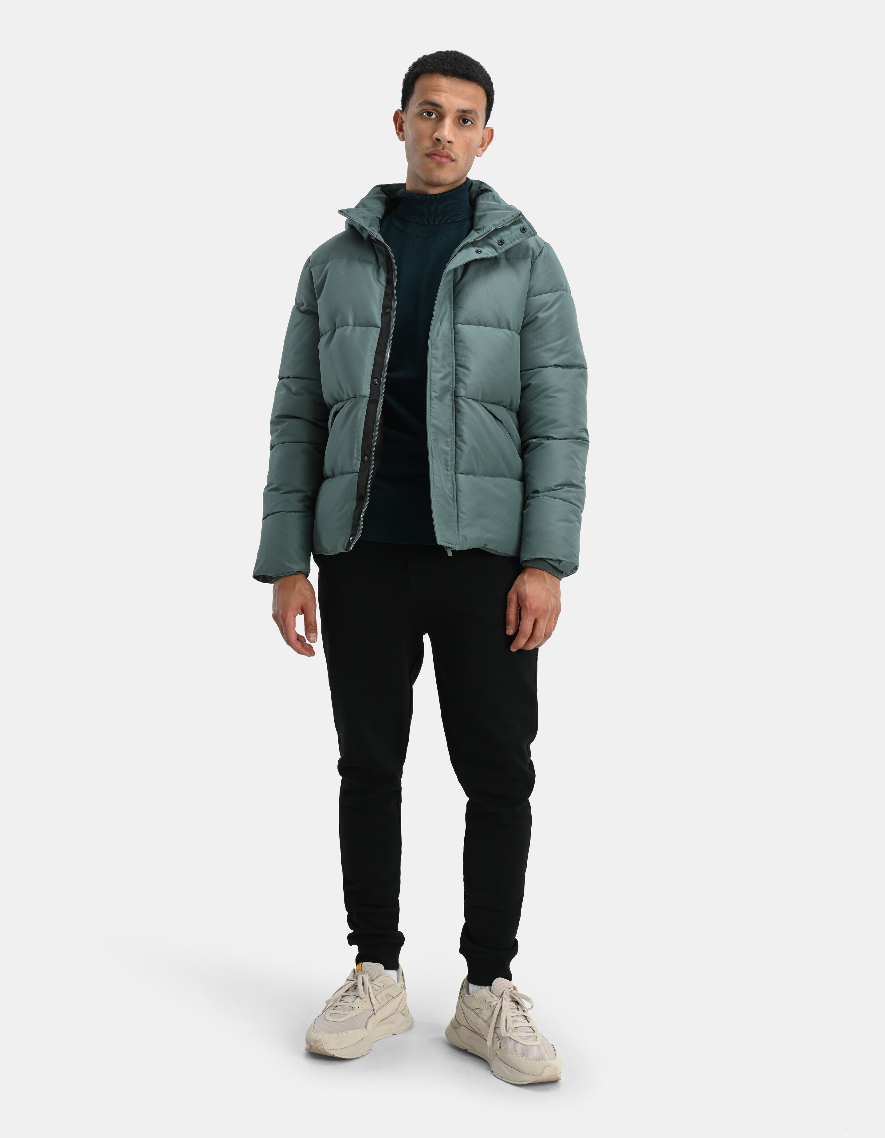 Uni Puffer Jas Groen SHOEBY MEN
