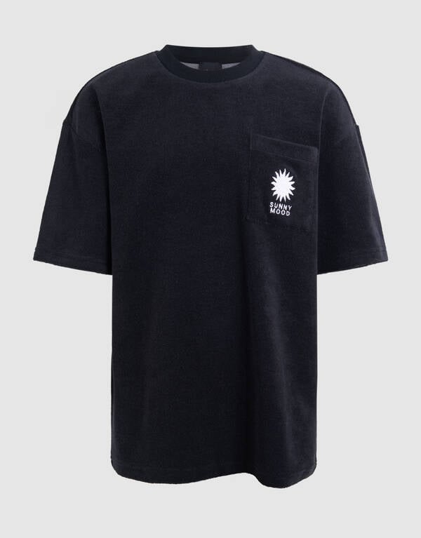Towling T-shirt Zwart SHOEBY BOYS