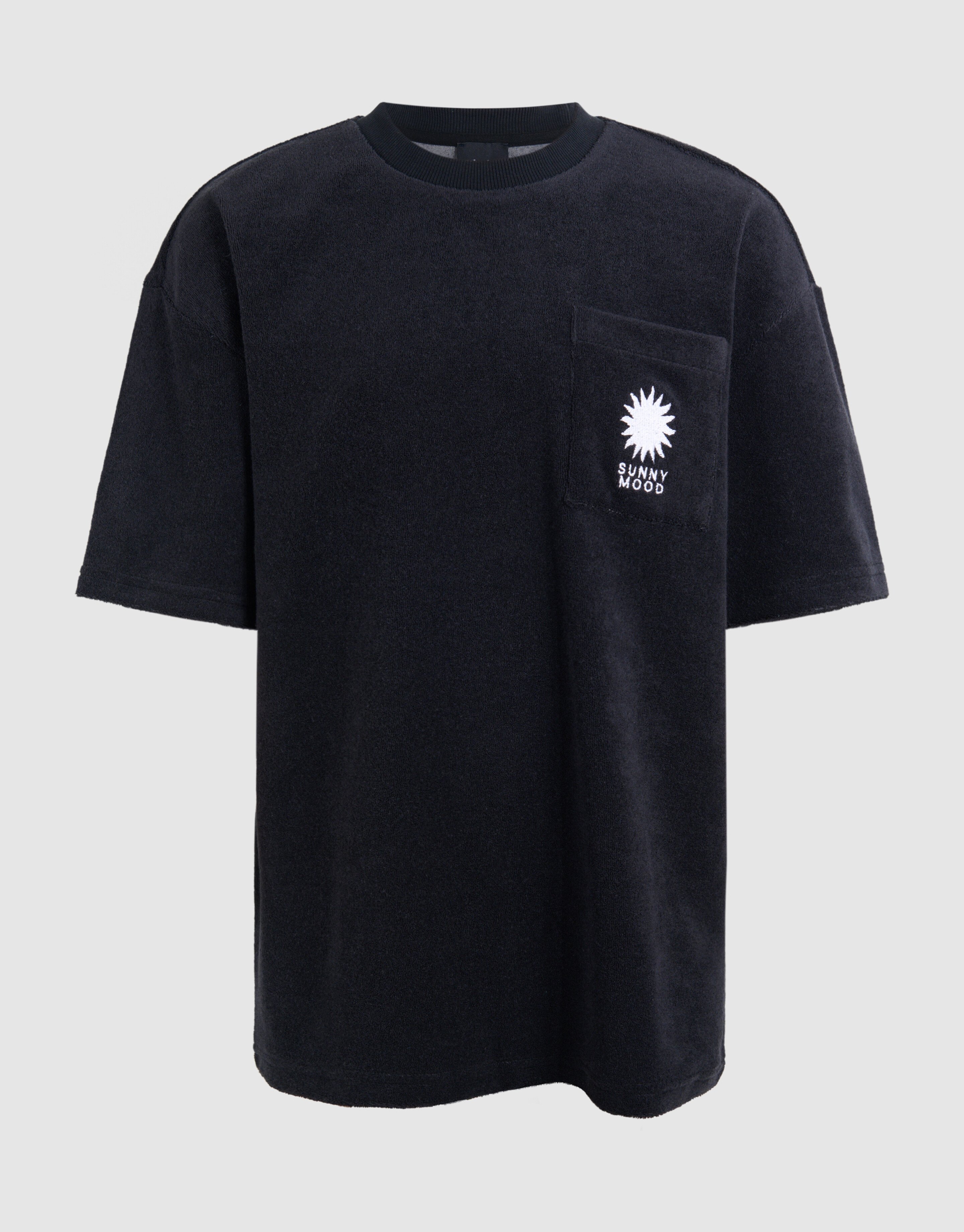 Towling T-shirt Zwart SHOEBY BOYS