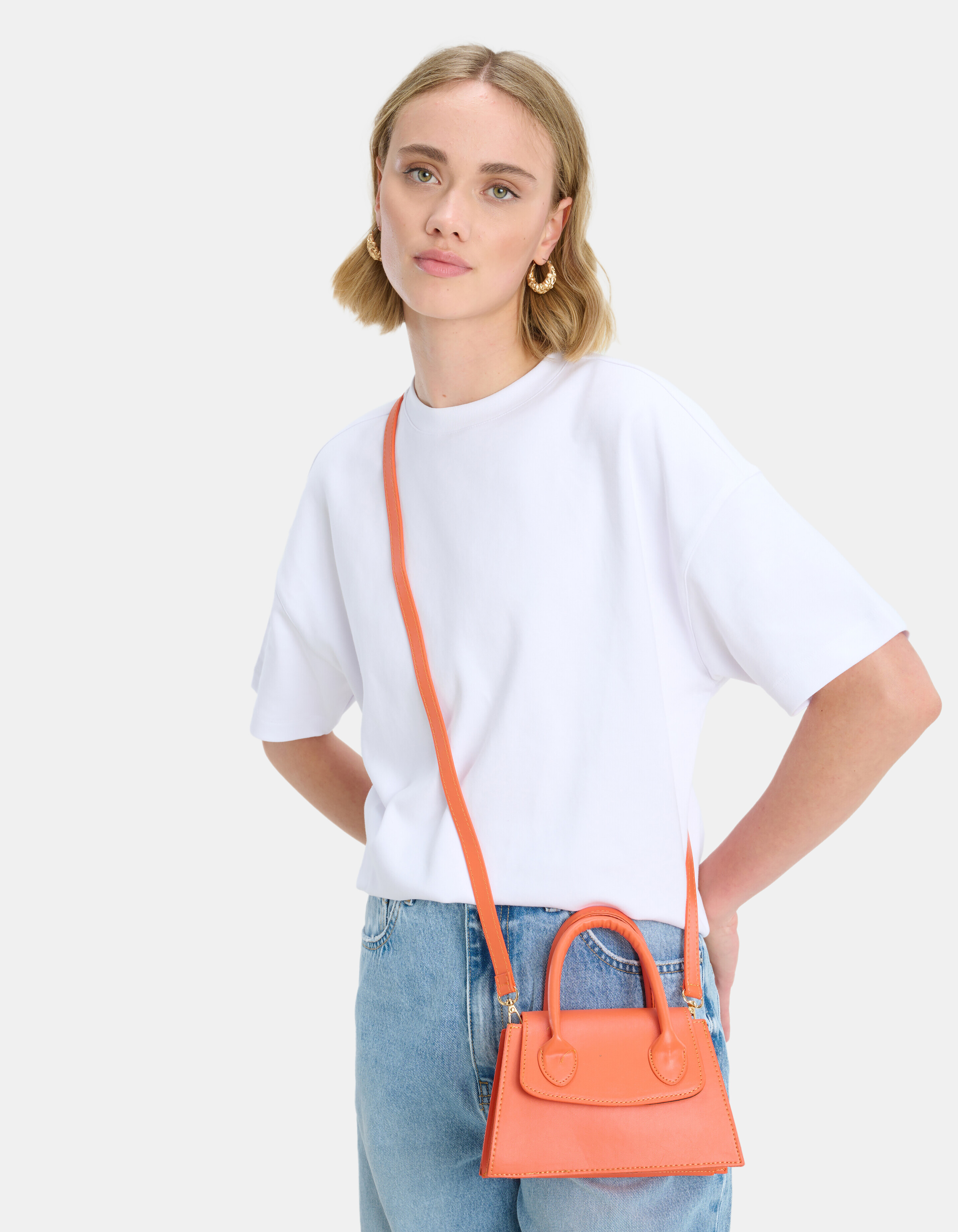 Small Handle Tas Oranje ACCESSOIRES SHOEBY