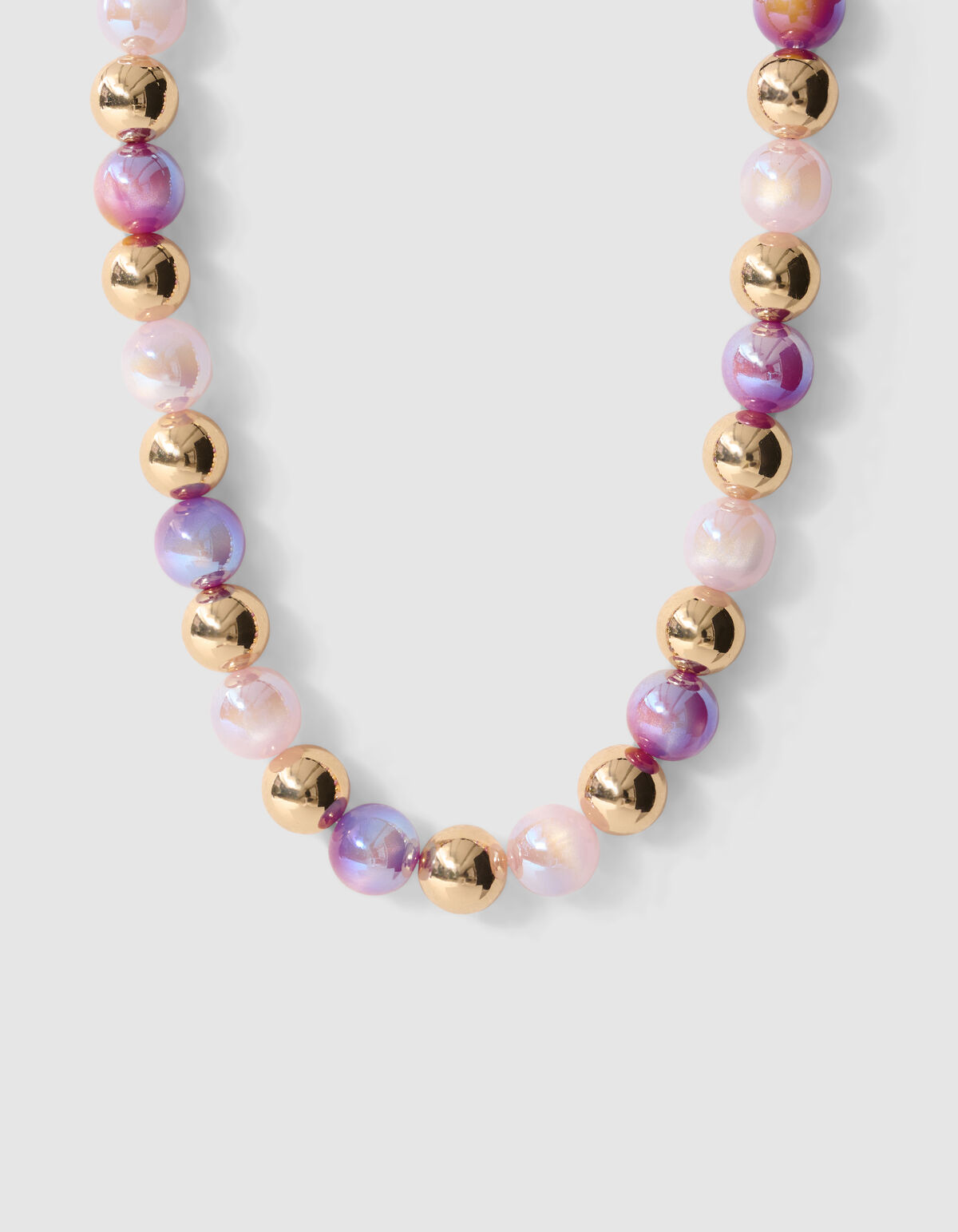 Crazy Color Beaded Ketting Goud SHOEBY ACCESSOIRES