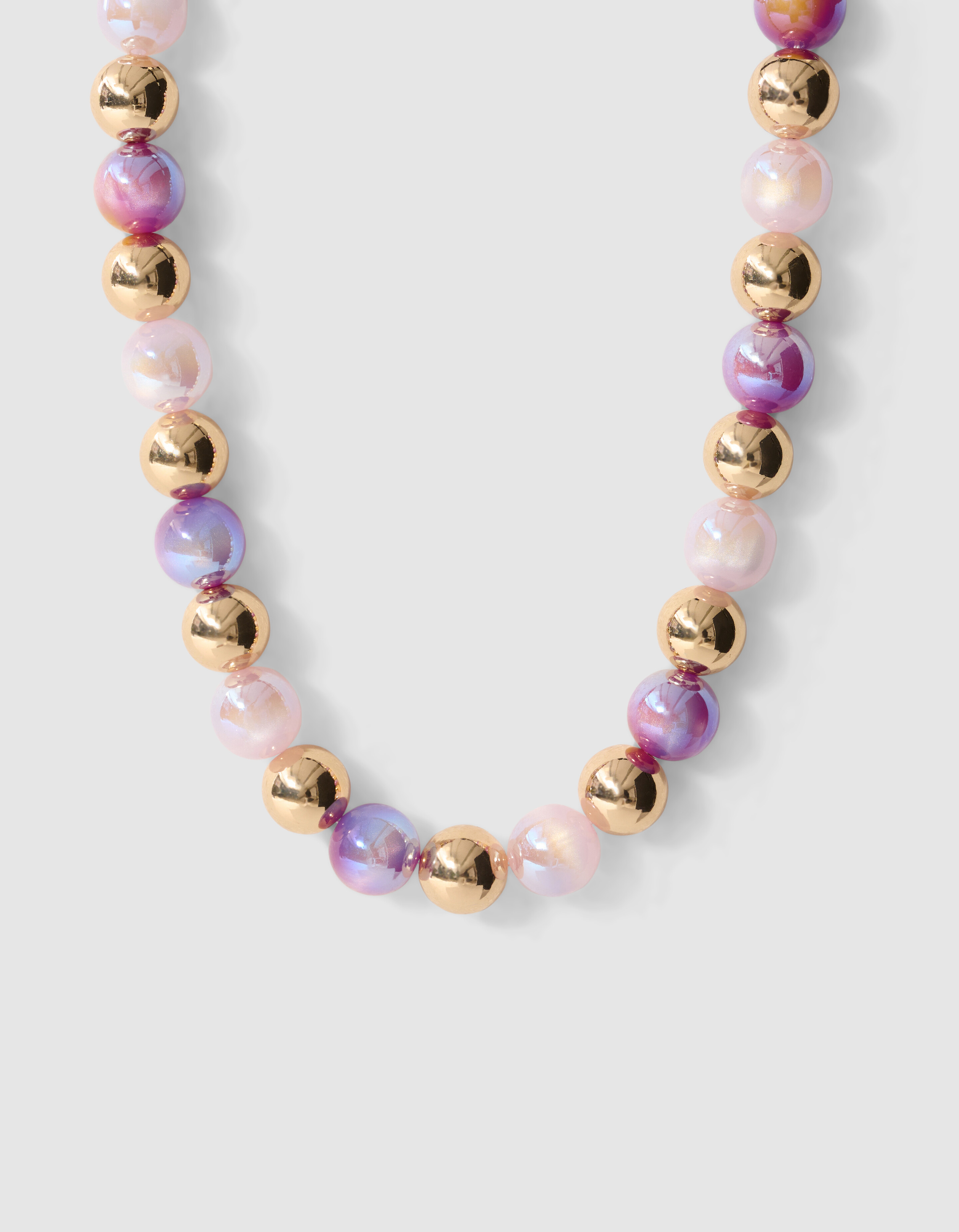Crazy Color Beaded Ketting Goud SHOEBY ACCESSOIRES