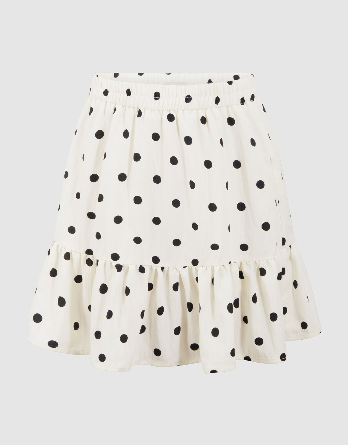 Polkadot Mini Rok Gebroken Wit SHOEBY GIRLS