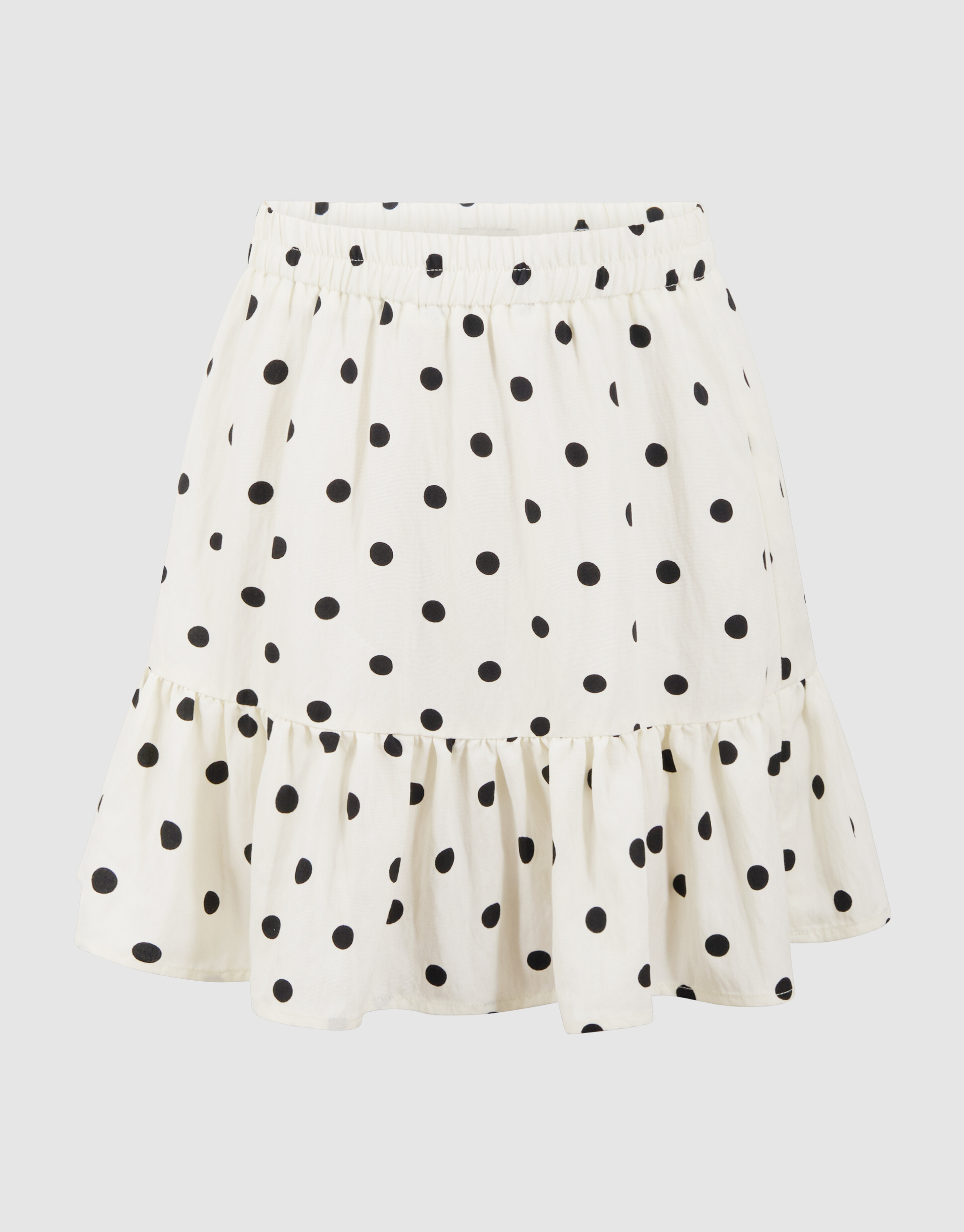 Polkadot Mini Rok Gebroken Wit SHOEBY GIRLS