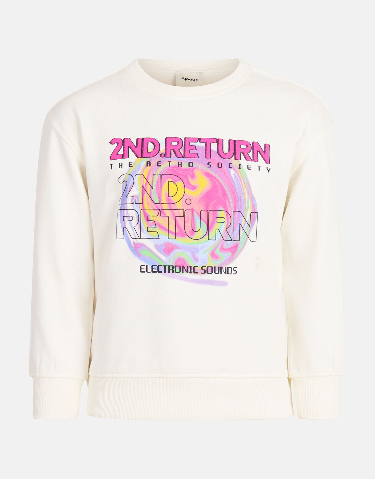 Artwork Sweater Gebroken Wit SHOEBY GIRLS