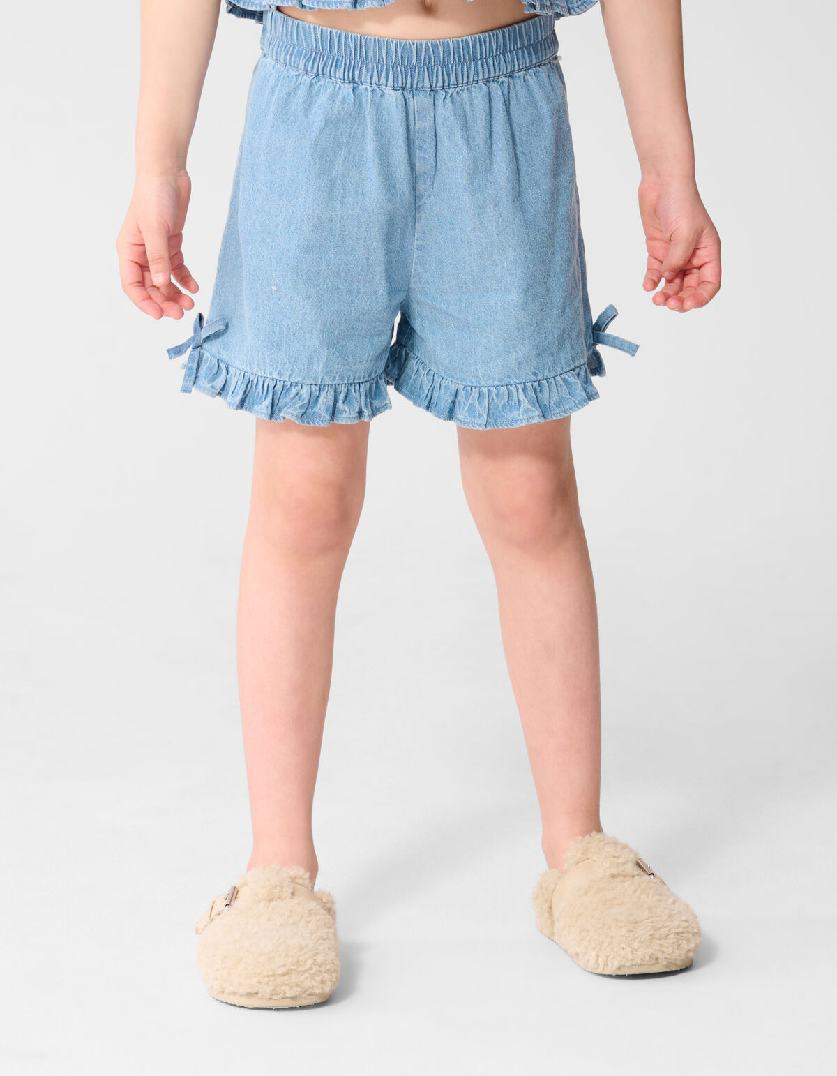 Ruffle Denim Short Blauw SHOEBY GIRLS