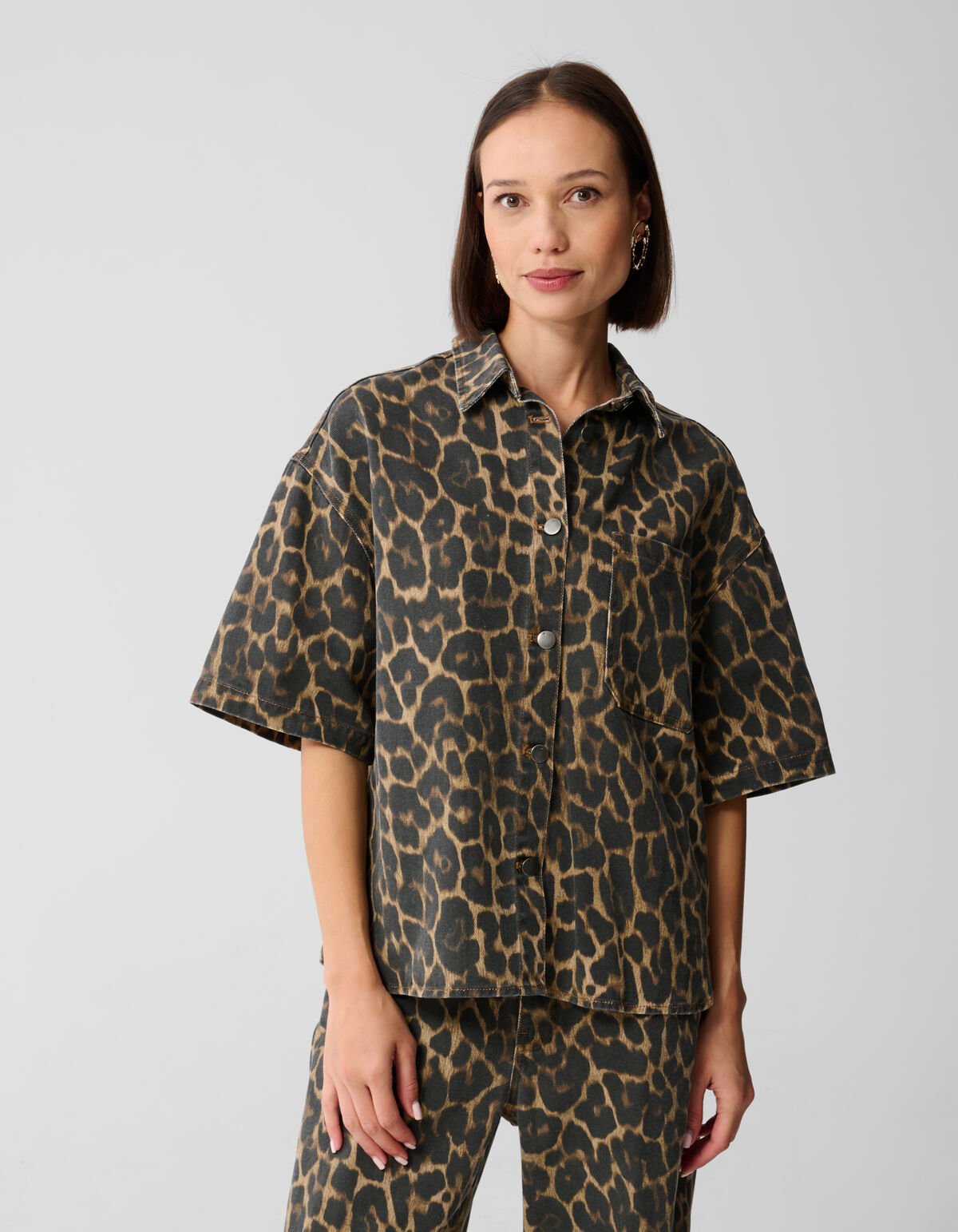 Jaguar Denim Blouse Bruin SHOEBY WOMEN