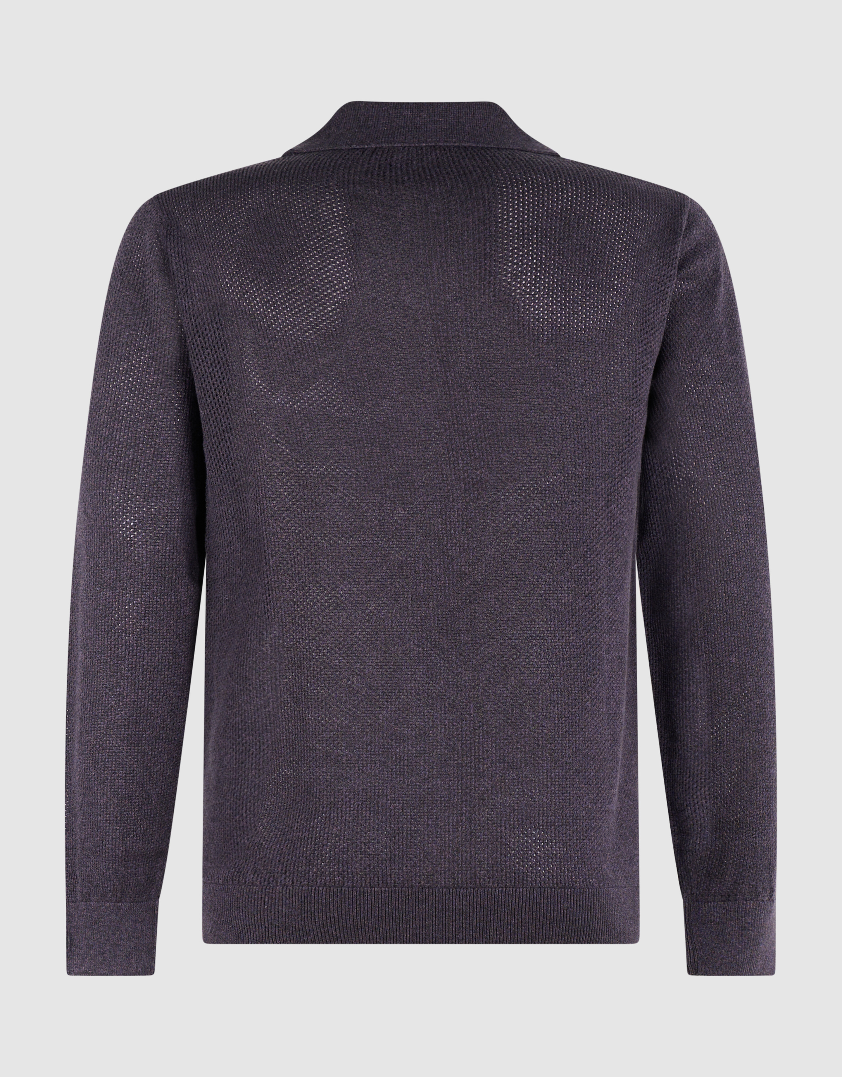 Longsleeve Knit Polo Donkerpaars SHOEBY MEN