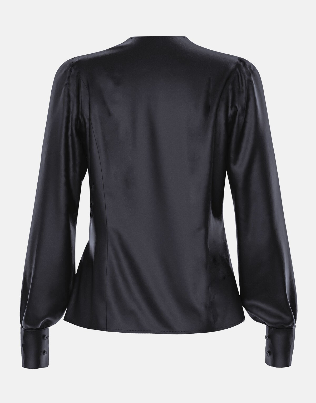 Satijnen Wikkelblouse Zwart SHOEBY WOMEN