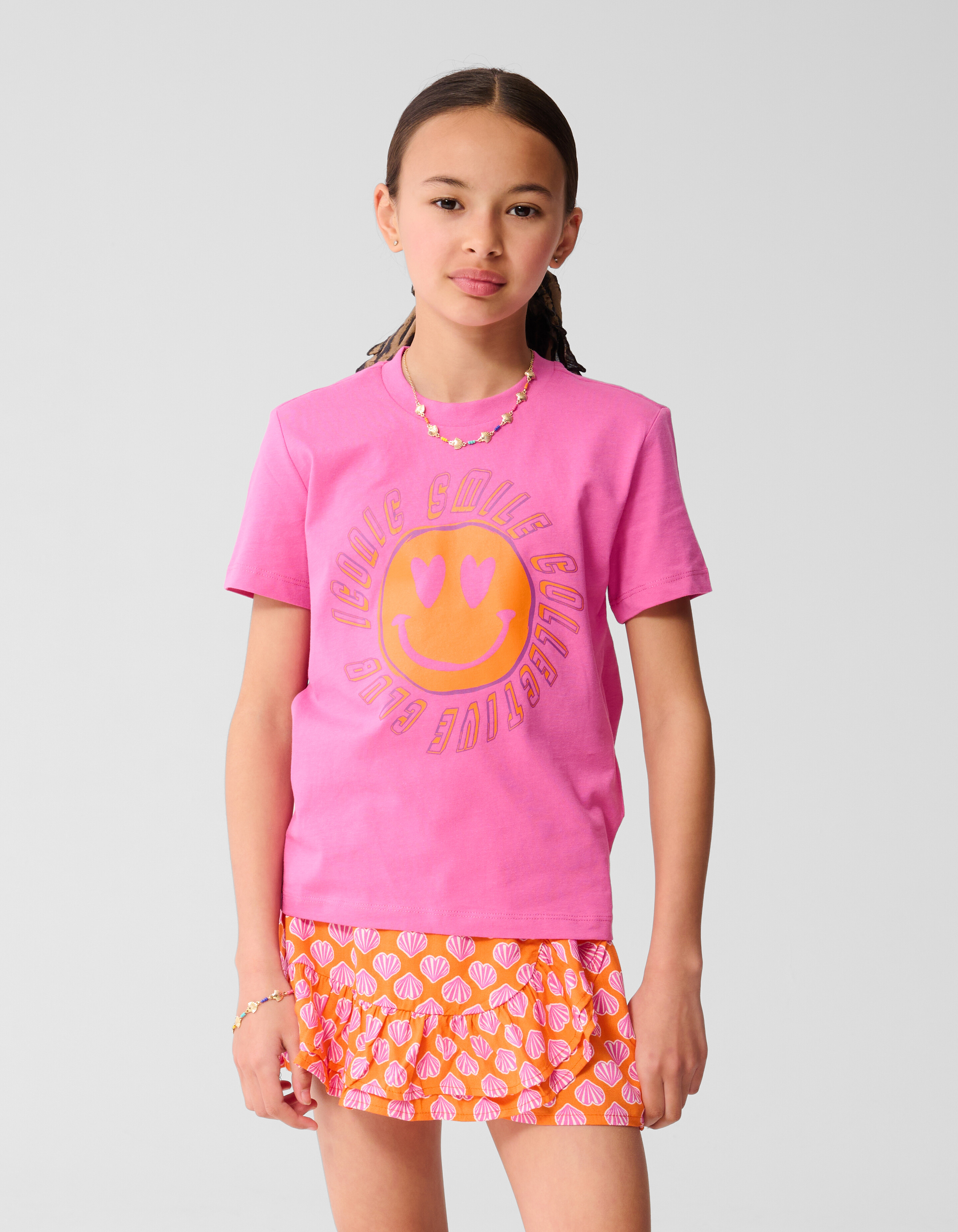 Smile Artwork T-shirt Roze SHOEBY GIRLS